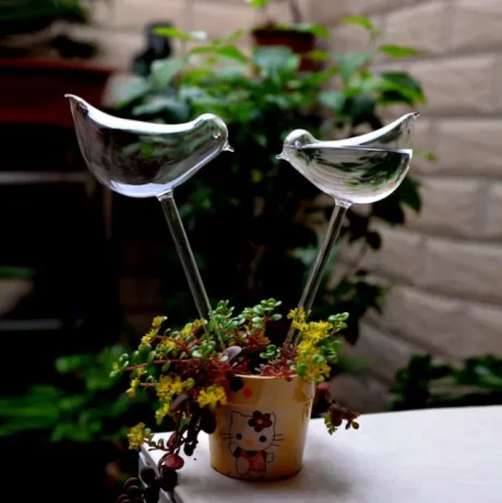 Glass Automatic Self-Watering Bird Watering Can