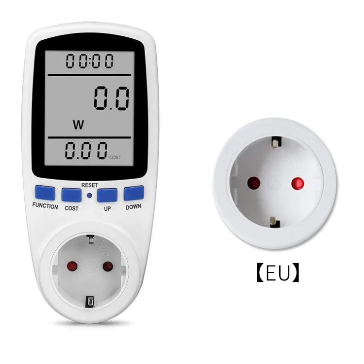 220V Digital LCD Power Meter - Wattage & KWh Energy Analyzer