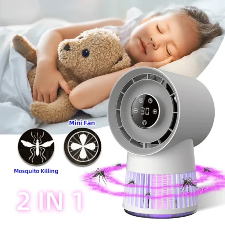 2-in-1 Mosquito Killing Mini Desk Fan - Stay Cool and Mosquito