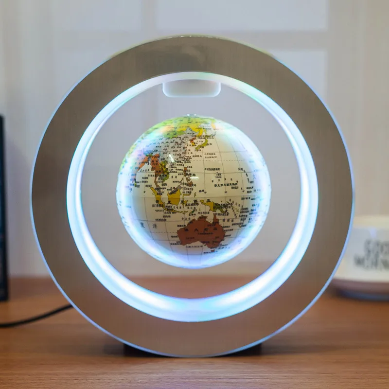 Round LED Floating Globe - Magnetic Levitation World Map Light