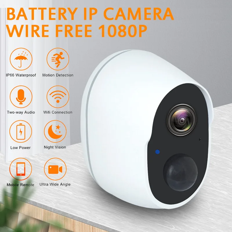 Wireless WiFi Low Power Battery Surveillance Camera