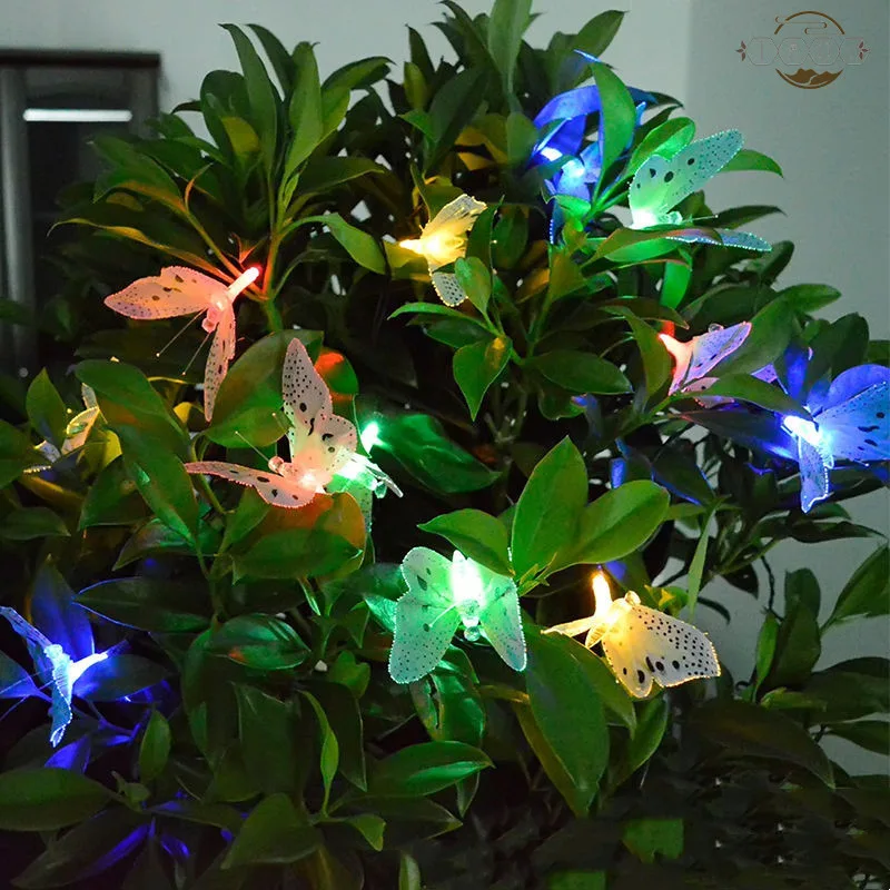 Solar-Powered Waterproof Butterfly Lights for Outdoors