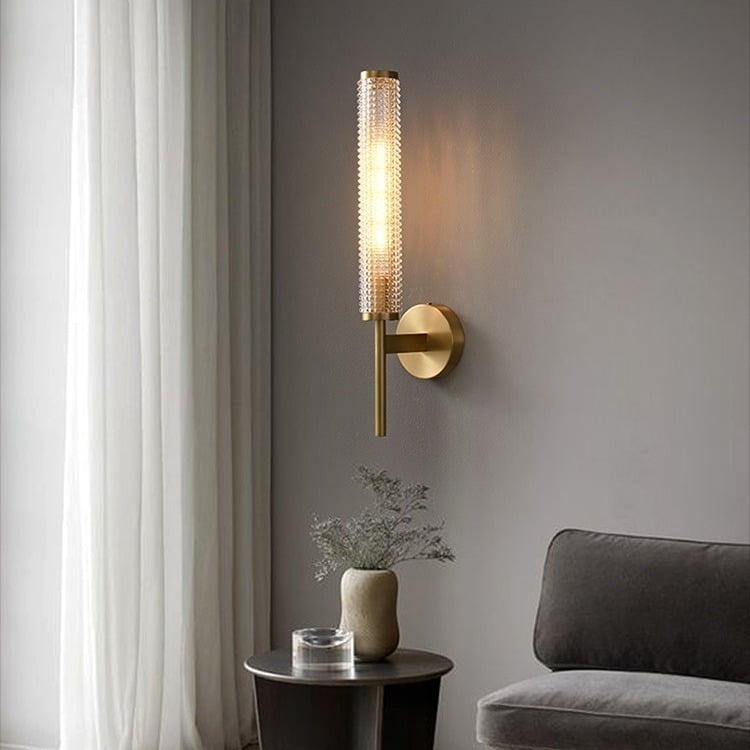 Luxury Nordic Glass Long Pole Wall Lamp