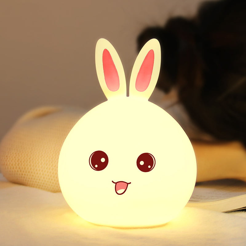 Cute Rabbit Night Light - Touch Sensor LED Colorful Lights