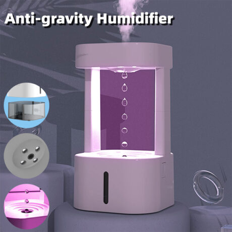 Anti-Gravity Water Drop Humidifier | Quiet Mist & 580ML Tank